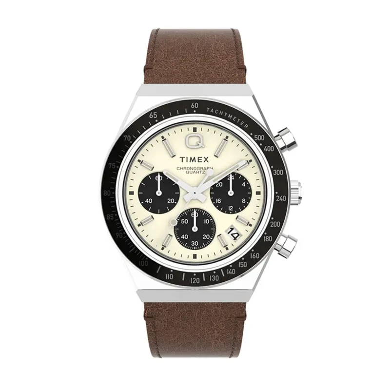 Q Timex Panda Chronograph Racing Daytona-Inspired Men's Watch- TW2V42800